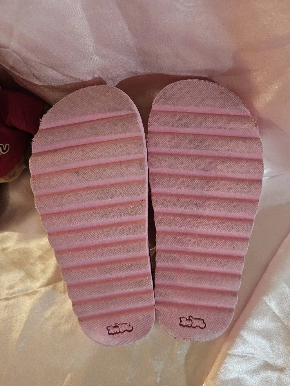 Coach Lainey Pink Double-Buckle Platform Slide Sandals